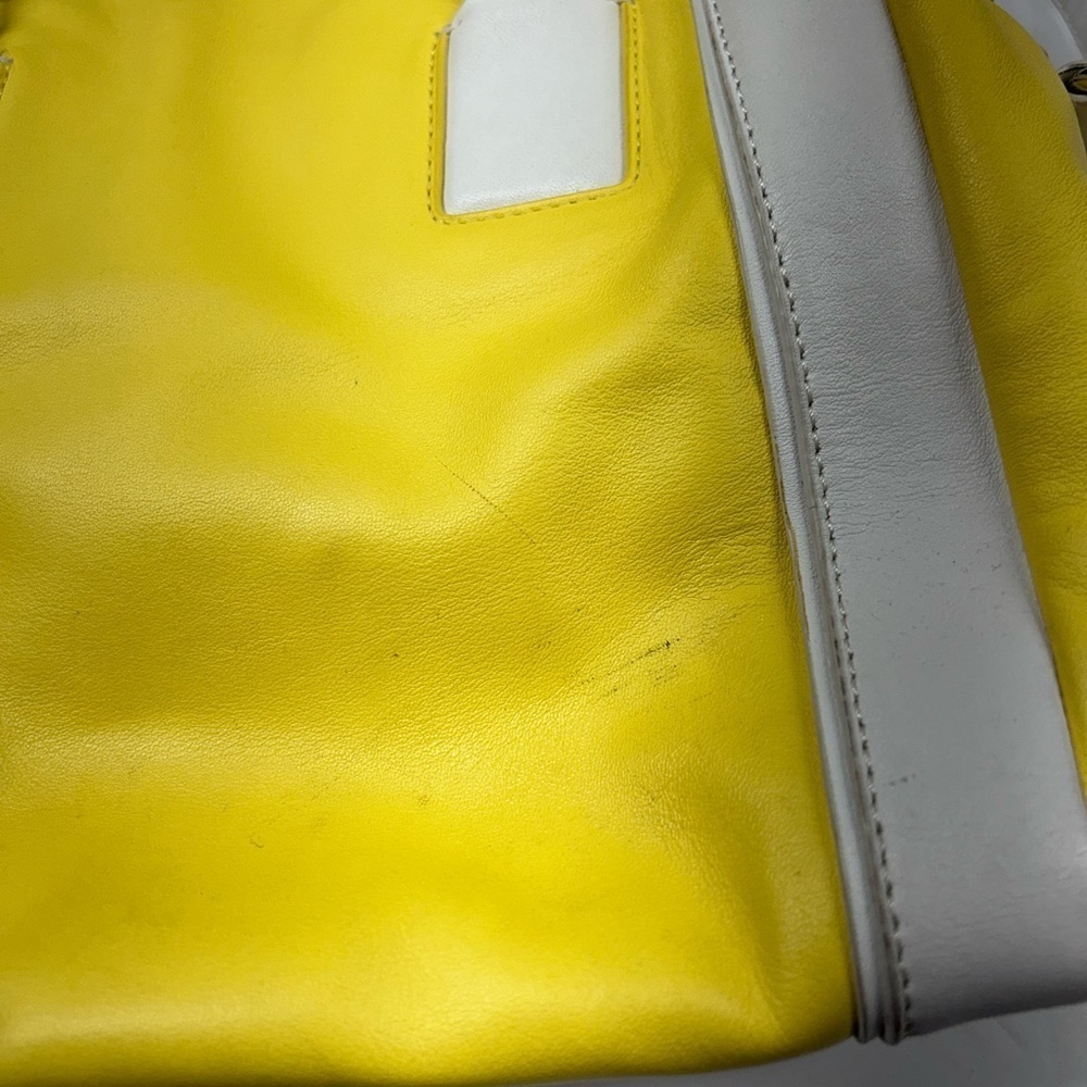 Kate Spade Blake Hudson Street Leather Satchel Crossbody Bag Limonium Yellow - Picture 6 of 12